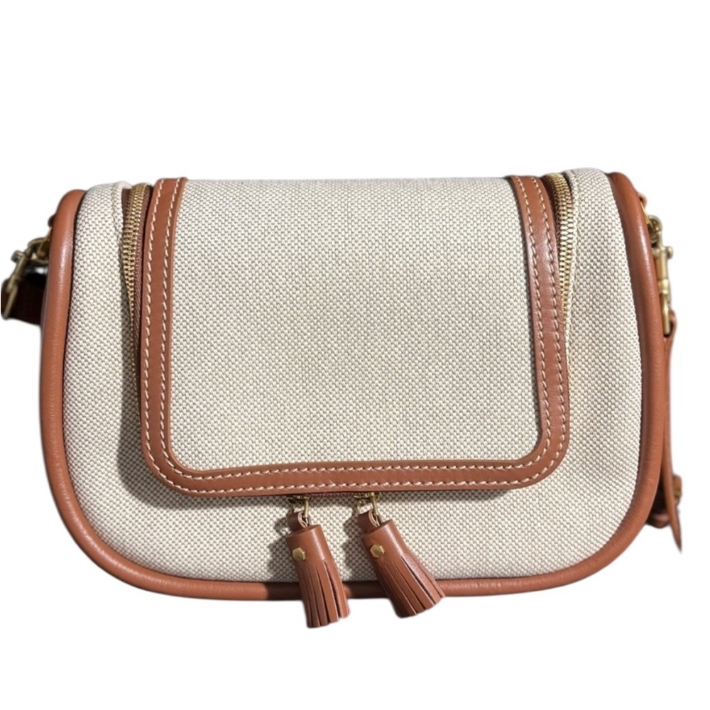 Anya Hindmarch Canvas & Leather Crossbody – Natural/Tan | NWT - Picture 5 of 14